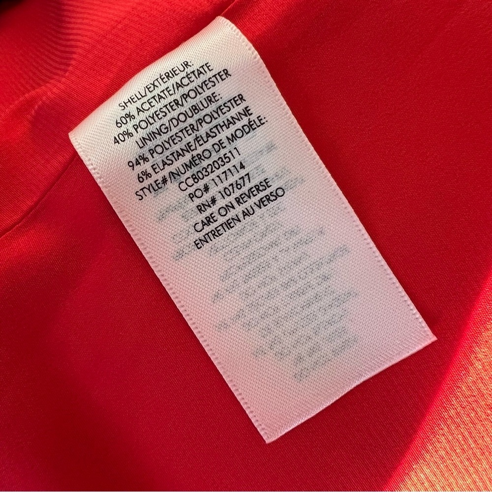 Alice + Olivia Size 4 Red Lennon Surplice Sleeveless side Zip Mini Dress - Picture 6 of 8